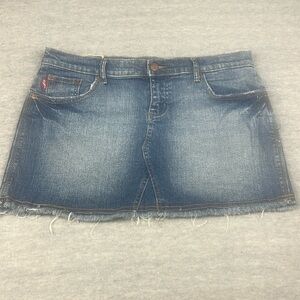Denim Jean Mini Skirt Womens Size M/L (11)